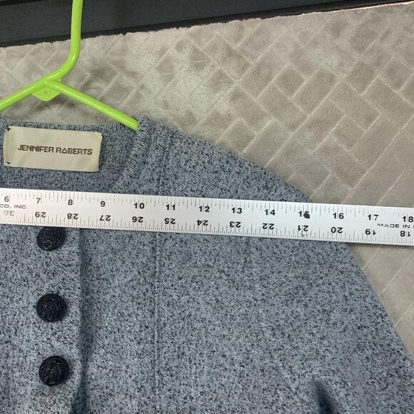 Jennifer Roberts Womens 12 Jacket Gray Wool Blend 3/4 Sleeve Contemporary Modest - Picture 7 of 16